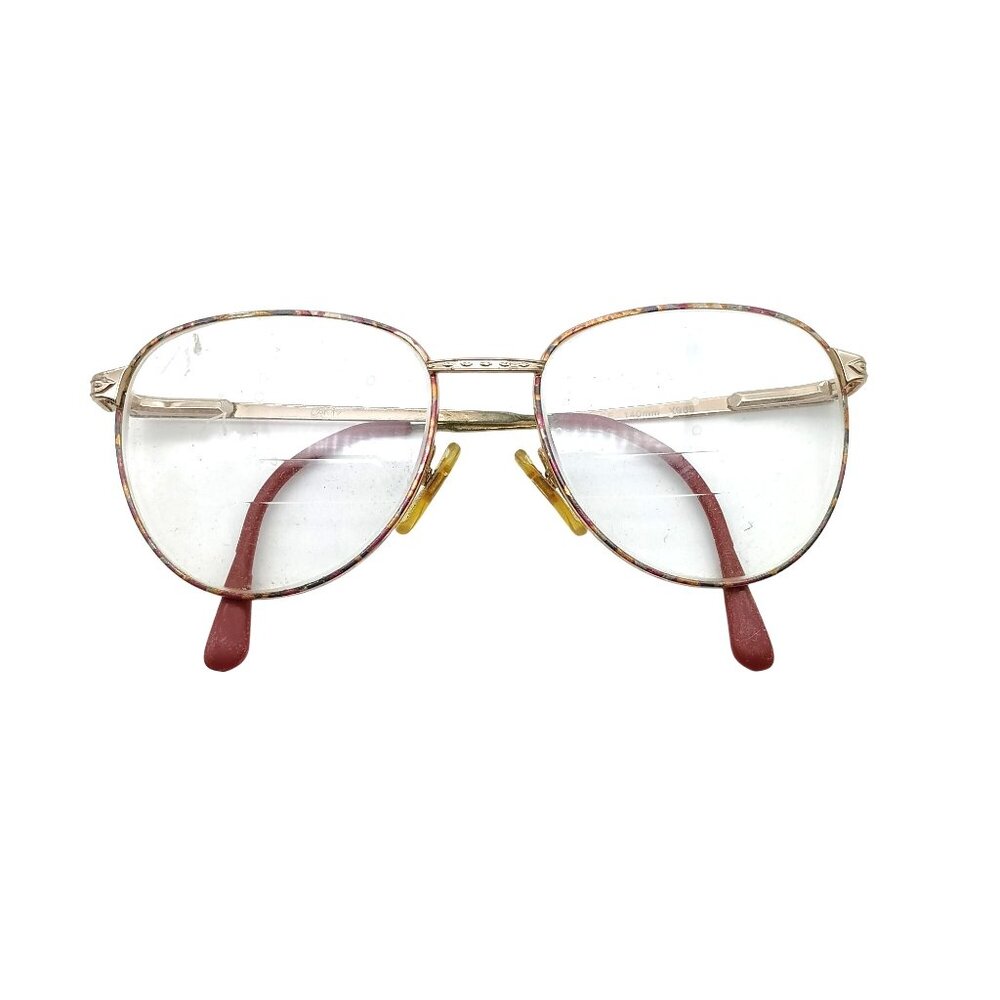 Vintage L'Amy Eyeglasses Frames Designer Red Wire Rim Venice 140 X969